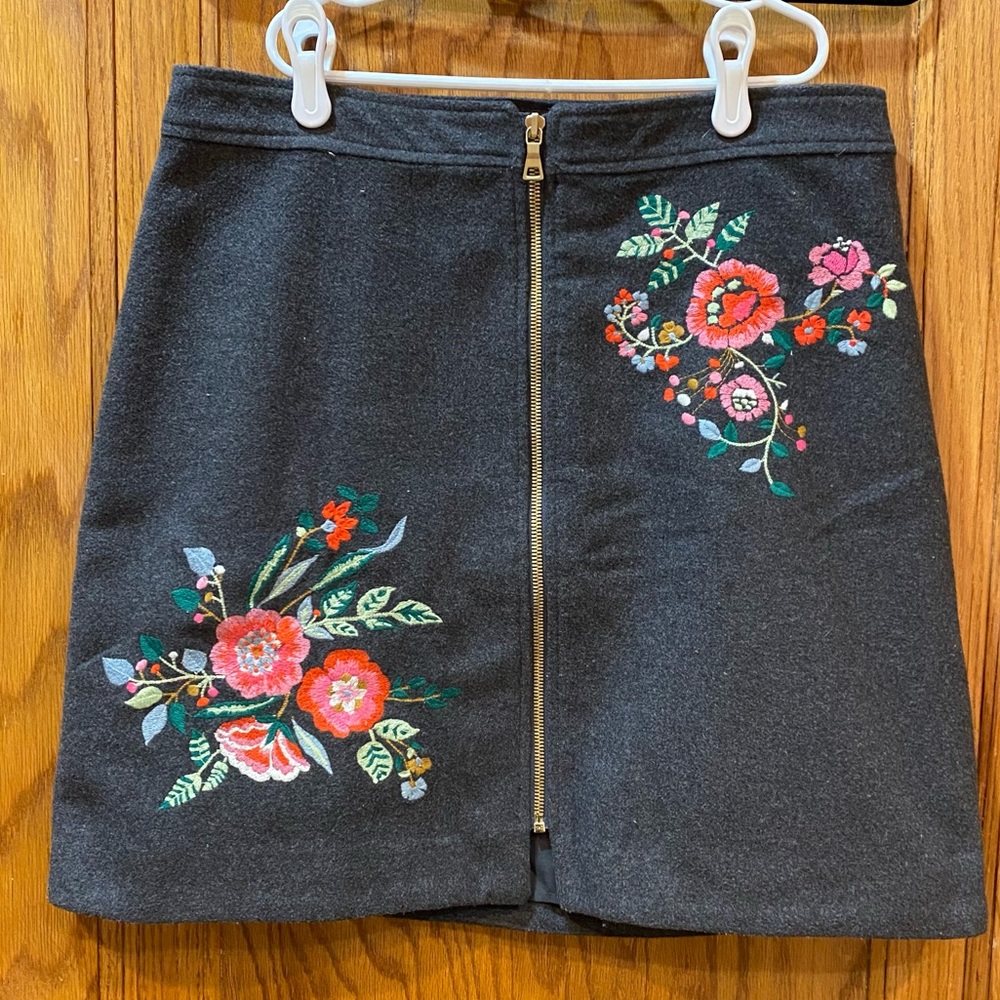 Loft Embroidered Mini Skirt